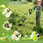 Kids Tool Set, 3-IN-1 Toddler Power Garden Tools with Sounds & Lights, Volume+/-, Toy Weed Wacker, Leaf Blower & Hedge Trimmer, Outdoor Play Toy Tools, Christmas Birthday Gifts for Boys 3 4 5 6 7 8+