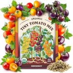 Seedboy Organic Rainbow Cherry Tomato Seeds for Planting Indoor and Outdoor, Non-GMO and USDA Certified Vegetable Seed Packet for Hydroponic Garden Indoor or Planting Outdoors (Cherry Tomato)