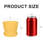 JERIA 16-Pack 4" Plastic Flower Plant Pots Thickened Seedlings Nursery Pots, Colorful Flower Plant Container Seed Starting Pots with Pallet (8 Colors)