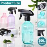 D Dymoece Empty Spray Bottles,10 oz Refillable Water Spray Bottle Adjustable Nozzle Mist/Stream Squirt Bottle for Hair Styling Watering Plants Cleaning Products