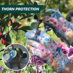 IYICLOTH Gardening Gloves for Women, Printed Touchscreen Garden Gloves with Grip, Thorn-Proof Puncture-Resistant Work Gloves