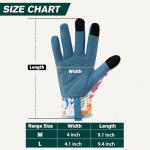IYICLOTH Gardening Gloves for Women, Printed Touchscreen Garden Gloves with Grip, Thorn-Proof Puncture-Resistant Work Gloves