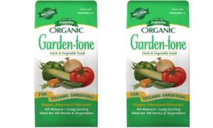 Espoma Organic Garden-Tone 3-4-4 Organic Fertilizer for Cool & Warm Season Vegetables and Herbs. Grow an Abundant Harvest of Nutritious and Flavorful Vegetables – 4 lb. Bag - 2 Pack