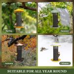 Kingsyard Finch Feeders for Outdoors Hanging, Metal Mesh Tube Bird Feeder for Nyjer/Thistle Seed, 2.5 lbs Large Capacity (Antique Copper)