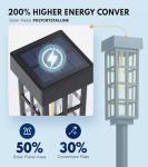 PASAMIC 24" Solar Pathway Lights Outdoor, 8 Pack Bright Garden Light with Auto On/Off, IP65 Solar Lights Outdoor Waterproof, Garden Landscape Lighting for Yard, Patio, Walkway, Driveway