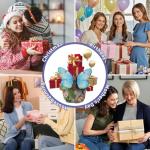 WSgift Solar Butterfly Garden Statue Weatherproof Outdoor Hand-Painted Decor Butterfly Resin Figurine Blue