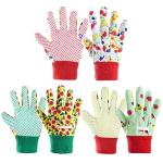 OSDUE Kids Gardening Gloves, 3 Pairs Age 3-5 Kids Garden Gloves, Kid Non-Slip Children Yard Work Gloves for Toddlers Boys Girls Outdoor