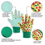 OSDUE Kids Gardening Gloves, 3 Pairs Age 3-5 Kids Garden Gloves, Kid Non-Slip Children Yard Work Gloves for Toddlers Boys Girls Outdoor