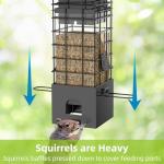 KRUOO Metal Squirrel Proof Bird Feeder for Outdoors Hanging,Wild Bird Feeders for Outside, 2.5 lb Capacity