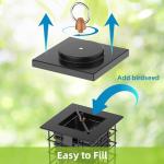 KRUOO Metal Squirrel Proof Bird Feeder for Outdoors Hanging,Wild Bird Feeders for Outside, 2.5 lb Capacity