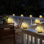 SyouHome Solar Garden Lights Outdoor Waterproof, 6 Pack LEDs Cracked Glass Ball Light, Ground Landscape Garden Decor, Solar Globe Decorative for Pathway/Patio/Lawn/Yard, 3.9"