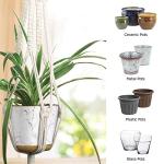 MIPON 3 Pack Macrame Plant Hanger Indoor Hanging Planter for Plants Holder with 3 Hooks,46"/41"/34" Size for Boho Home Decor,Ivory(POTS NOT Included)