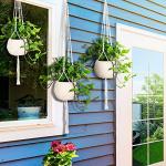 MIPON 3 Pack Macrame Plant Hanger Indoor Hanging Planter for Plants Holder with 3 Hooks,46"/41"/34" Size for Boho Home Decor,Ivory(POTS NOT Included)