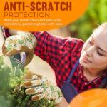 HANDLANDY Gardening Gloves for Women, Ladies Breathable Leather Garden Glove for Yard Maintenance Work Construction Tool Handling, Best Gift for Gardeners (Small)