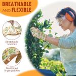 HANDLANDY Gardening Gloves for Women, Ladies Breathable Leather Garden Glove for Yard Maintenance Work Construction Tool Handling, Best Gift for Gardeners (Small)