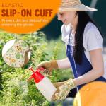 HANDLANDY Gardening Gloves for Women, Ladies Breathable Leather Garden Glove for Yard Maintenance Work Construction Tool Handling, Best Gift for Gardeners (Small)