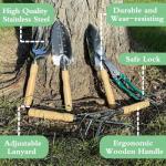 Garden Tools Set, Stainless Steel Gardening Supplies Kit, Gardening Kit, Garden Hand Tools with Fashion and Durable Storage Bag, Planting Tools, Ideal Gifts for Women & Men (10 Pieces)