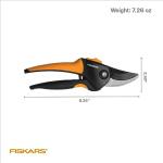 Fiskars Bypass Pruning Shears, Branch Cutter with 5/8" Cut Capacity, Garden Shears with Sharp Steel Blade, Rust Resistant, Ergonomic Pruners with Comfort Handle and Safety Lock, Gardening Hand Tools