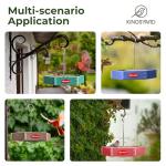 Kingsyard Heavy Duty Hanging Platform Bird Feeder Weatherproof, Recycled Plastic Tray with Metal Mesh Screen, Easy Clean Outdoor Feeder for Cardinals Bluebirds Wild Birds, Green