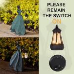 Guichifun Fairy Statues Solar Outdoor Lights - Resin Garden Figurines Decorations for Patio Yard Lawn Decor Housewarming Gardening Gifts for Women Mom 7.4 x 5.3 x 12 Inch