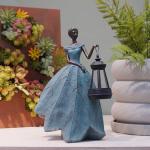 Guichifun Fairy Statues Solar Outdoor Lights - Resin Garden Figurines Decorations for Patio Yard Lawn Decor Housewarming Gardening Gifts for Women Mom 7.4 x 5.3 x 12 Inch