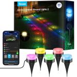 Govee Outdoor Ground Lights 2, 50ft Patio Decorations, 15 Pack RGBIC Pathway Lights with 100LM Warm White, IP67 Waterproof, 63 Scene Modes, Works with Alexa, Google Assistant
