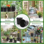 SLMKHHU 50 Pcs 2 Gallon Nursery Pots,Thickened Soft Plastic Plant Pots with Holes,Garden Flower Seedling Pot Container for Seedling,Cuttings,Transplanting (Black)
