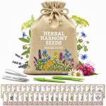 Gardening Gift for Women – 39 Medicinal Herb Seed Kit in Burlap Gift Bag, Heirloom Non-GMO Herbal Tea & Apothecary Garden Kit, Made in USA