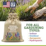 Gardening Gift for Women – 39 Medicinal Herb Seed Kit in Burlap Gift Bag, Heirloom Non-GMO Herbal Tea & Apothecary Garden Kit, Made in USA