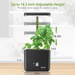 Indoor Garden Growing Systems Self-Watering Plant Pot Smart Gardening System with 17 Watts LED Grow Light Auto Timer Gardening Plant Gifts for Dad Mom Plant Pot for vegetables herbs(No Seeds&Soil)