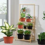 KPUVX 5 Pack 10.5 inch Plant Pots,Planter-Pots-for-Plants，Plastic Flower Pot for Indoor Outdoor Plants with Drainage Holes & Trays, Decorative Garden Containers Sets for Houseplants