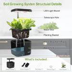 Indoor Garden Growing Systems Self-Watering Plant Pot Smart Gardening System with 17 Watts LED Grow Light Auto Timer Gardening Plant Gifts for Dad Mom Plant Pot for vegetables herbs(No Seeds&Soil)