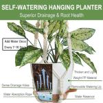 Bouqlife Hanging Planters with Macrame Plant Hangers for Indoor Outdoor Plants 3 Set Self Watering Pots Hanging Baskets Flower Pot Holders 3 Different Size