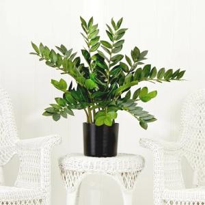 Geniff Artificial Plants Indoor ZZ Plant Fake Plant 34" Potted Plastic Plants for Home Office Desk Farmhouse Room Bathroom Decor