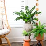 Geniff Artificial Plants Indoor ZZ Plant Fake Plant 34" Potted Plastic Plants for Home Office Desk Farmhouse Room Bathroom Decor