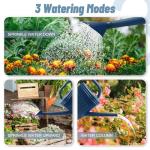 2 Gallon Watering Can, Outdoor Watering Can for Plants, Garden Water Can with Removable Long Spout and Stainless Steel Sprinkler Head, Large Water Can for Greenhouse (Dark Blue, 2 Gallon)