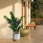 Geniff Artificial Plants Indoor ZZ Plant Fake Plant 34" Potted Plastic Plants for Home Office Desk Farmhouse Room Bathroom Decor