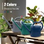 2 Gallon Watering Can, Outdoor Watering Can for Plants, Garden Water Can with Removable Long Spout and Stainless Steel Sprinkler Head, Large Water Can for Greenhouse (Dark Blue, 2 Gallon)