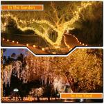 OZS 2PK 240LED Solar Christmas String Lights Outdoor Waterproof | Solar Christmas Tree Lights with 8 Lighting Modes Solar Light Outdoor for Xmas Party Garden Tree Christmas Decorations (Warm White)