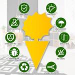 Landisun Fruit Fly Traps 48PCS Fungus Gnat-Traps for Indoor-Outdoor Yellow Fruit-Fly Sticky-Trap Plants Flying Bug Insects Traps