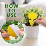 Landisun Fruit Fly Traps 48PCS Fungus Gnat-Traps for Indoor-Outdoor Yellow Fruit-Fly Sticky-Trap Plants Flying Bug Insects Traps