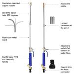Jet Nozzle 2-in-1 High Pressure Power Washer, Watering Sprayer Cleaning Tool, Hydro Jet Nozzle Power Washer, Tool Pressure Washer Extension Wand with 3 Hose Nozzles for Garden Hose and Car Washing