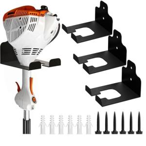 JNIHEEP Garage Organizer Trimmer Rack, Garden Power Tool Hanger Weed Whackers Holder Wall Mounted for Grass Trimmer, Hedge Trimmer, Garage Trimmer, Garden Tools,3 Pack