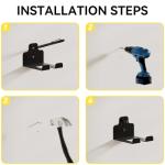 JNIHEEP Garage Organizer Trimmer Rack, Garden Power Tool Hanger Weed Whackers Holder Wall Mounted for Grass Trimmer, Hedge Trimmer, Garage Trimmer, Garden Tools,3 Pack