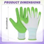 Aysatogc 2 Pairs Gardening Gloves, Outdoor Work Garden Gloves Breathable Rubber Coated Outdoor Protective Yard Glove with Grip for Women Men Garden Essentials (Green & Purple)