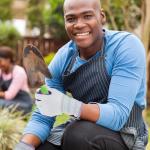 Aysatogc 2 Pairs Gardening Gloves, Outdoor Work Garden Gloves Breathable Rubber Coated Outdoor Protective Yard Glove with Grip for Women Men Garden Essentials (Green & Purple)