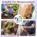 Aysatogc 2 Pairs Gardening Gloves, Outdoor Work Garden Gloves Breathable Rubber Coated Outdoor Protective Yard Glove with Grip for Women Men Garden Essentials (Green & Purple)