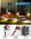 HIBOITEC Low Voltage Landscape Lighting with Transformer Photocell Sensor and Timer Spotlights Kit 68FT ETL Approved Wire Dimmable Waterproof 2700K for House Yard Trees Garden Plants Outdoor 8 Packs