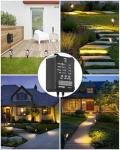 HIBOITEC Low Voltage Landscape Lighting with Transformer Photocell Sensor and Timer Spotlights Kit 68FT ETL Approved Wire Dimmable Waterproof 2700K for House Yard Trees Garden Plants Outdoor 8 Packs