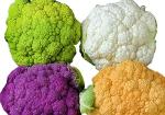 This is A Mix 50 Cauliflower Mix Seeds Heirloom Non-GMO 4 Varieties Purple Green Yellow Delicious, Brassica oleracea, from USA